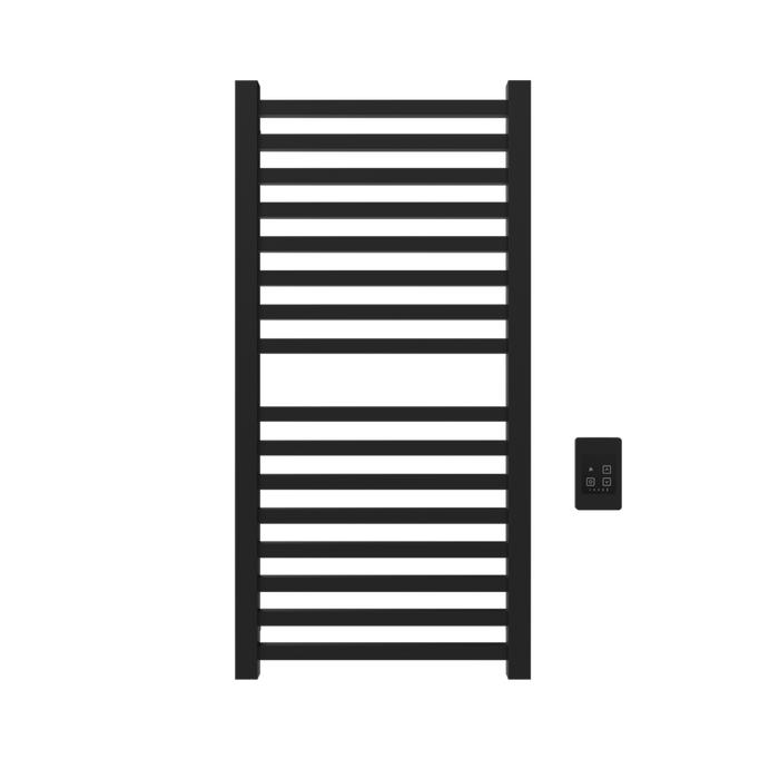 Amba Products Q2142MB Quadro 16-Bar Hardwired Towel Warmer - 4.375 x 21.25 x 42.625 in. - Matte Black Finish