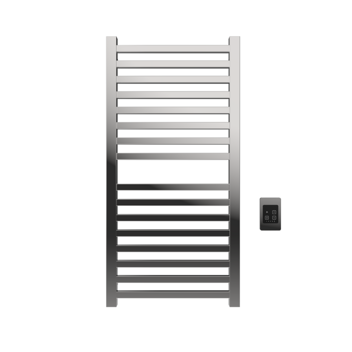 Amba Products Q2142P Quadro 16-Bar Hardwired Towel Warmer - 4.375 x 21.25 x 42.625 in. - Polished Finish