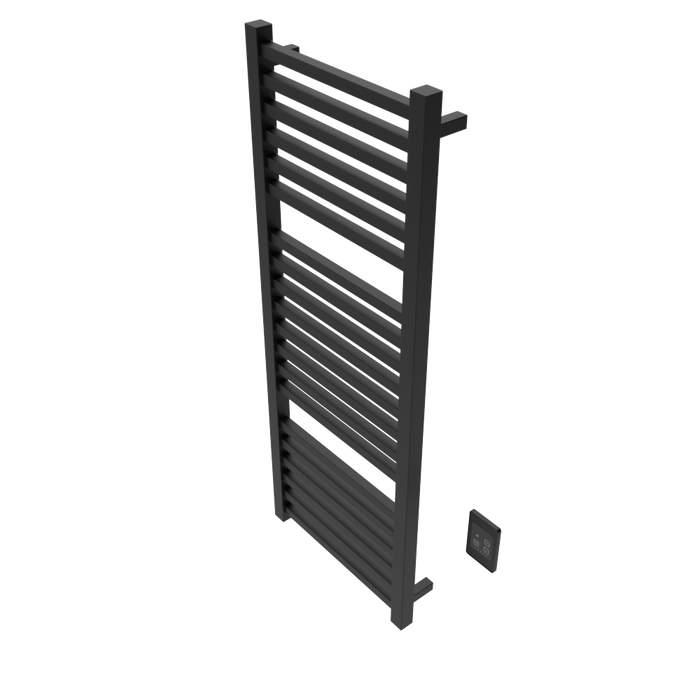 Amba Products Q2154MB Quadro 20-Bar Hardwired Towel Warmer - 4.375 x 21.25 x 54.375 in. - Matte Black Finish