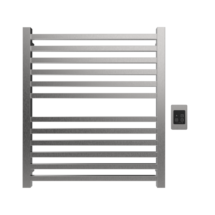 Amba Products Q2932B Quadro 12-Bar Hardwired Towel Warmer - 4.375 x 29.125 x 33.125 in. - Brushed Finish