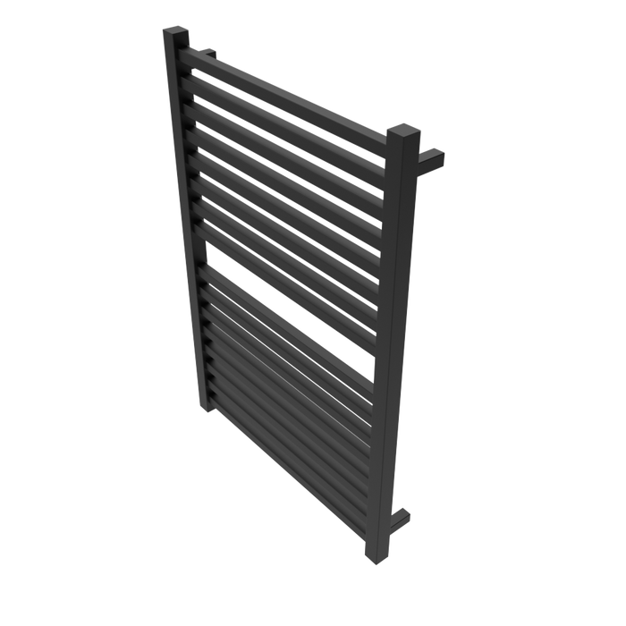 Amba Products Q2942MB Quadro 16-Bar Hardwired Towel Warmer - 4.375 x 29.125 x 42.625 in. - Matte Black Finish