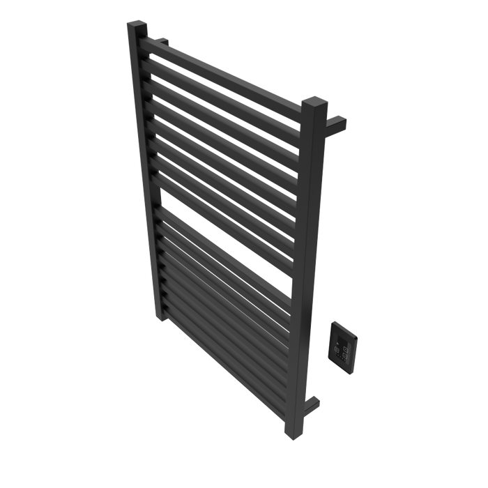 Amba Products Q2942MB Quadro 16-Bar Hardwired Towel Warmer - 4.375 x 29.125 x 42.625 in. - Matte Black Finish