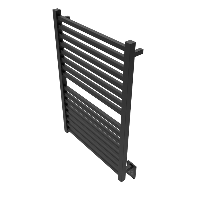 Amba Products Q2942MB Quadro 16-Bar Hardwired Towel Warmer - 4.375 x 29.125 x 42.625 in. - Matte Black Finish