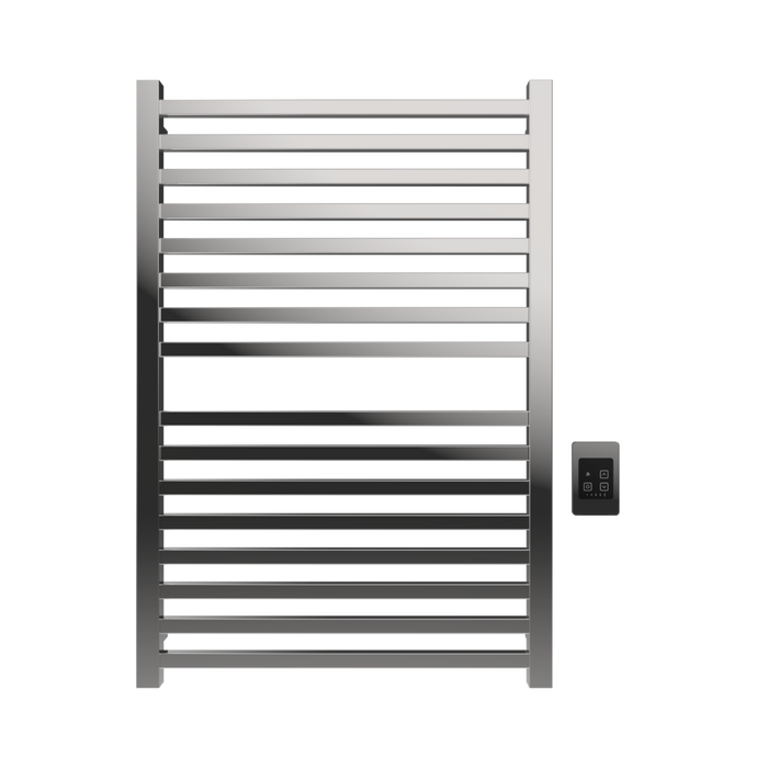 Amba Products Q2942P Quadro 16-Bar Hardwired Towel Warmer - 4.375 x 29.125 x 42.625 in. - Polished Finish