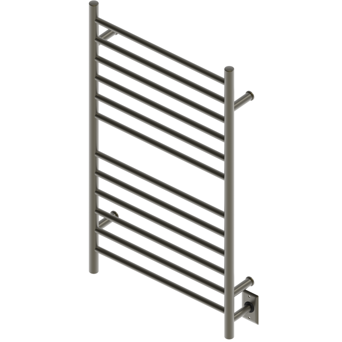 Amba Products RWHL-SBB Radiant Straight 12-Bar Large Hardwired Plug-in Combo Towel Warmer - 4.75 x 24.5 x 41.75 in. - Brushed Bronze Finish