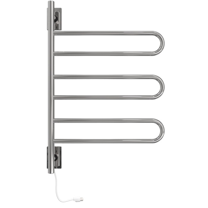 Amba Products SL3-P Swivel Loop Hardwired & Plug-in Combo Towel Warmer with 3 Looped Bars - x x in. - Polished Finish