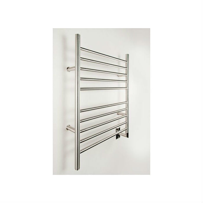 Amba Products Radiant Collection RWH-SB Hardwired Straight 10-Bar Towel Warmer - 4.75 x 24.375 x 33.5 in. - Brushed Finish