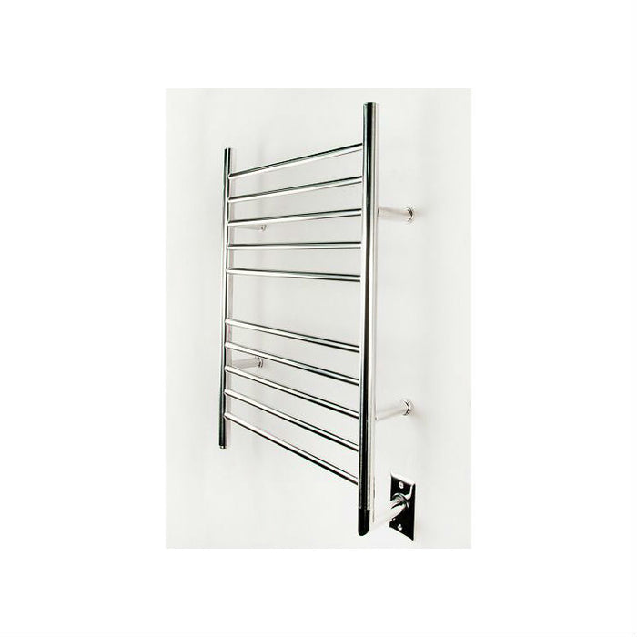Amba Products RWH-SP Radiant Straight 10-Bar Hardwired + Plug-in Combo Towel Warmer - 4.75 x 24.5 x 31.875 in. - Polished Finish