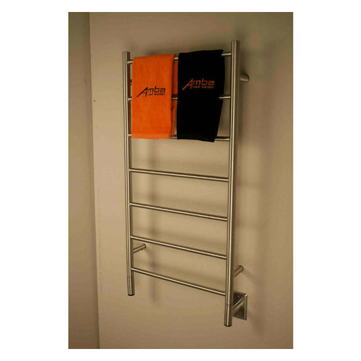 Amba Products Jeeves Collection FSB Model F Straight 6-Bar Hardwired Towel Warmer - 4.5 x 21.25 x 41.75 in. - Brushed Finish