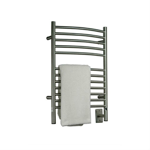 Amba Products Jeeves Collection ECB Model E Curved 12-Bar Hardwired Towel Warmer - 6.5 x 21.25 x 31.75 in. - Brushed Finish