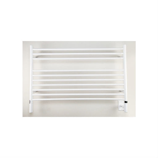 Amba Products Jeeves Collection LSW Model L Straight 10-Bar Hardwired Towel Warmer - 4.5 x 40.25 x 27.75 in. - White Finish