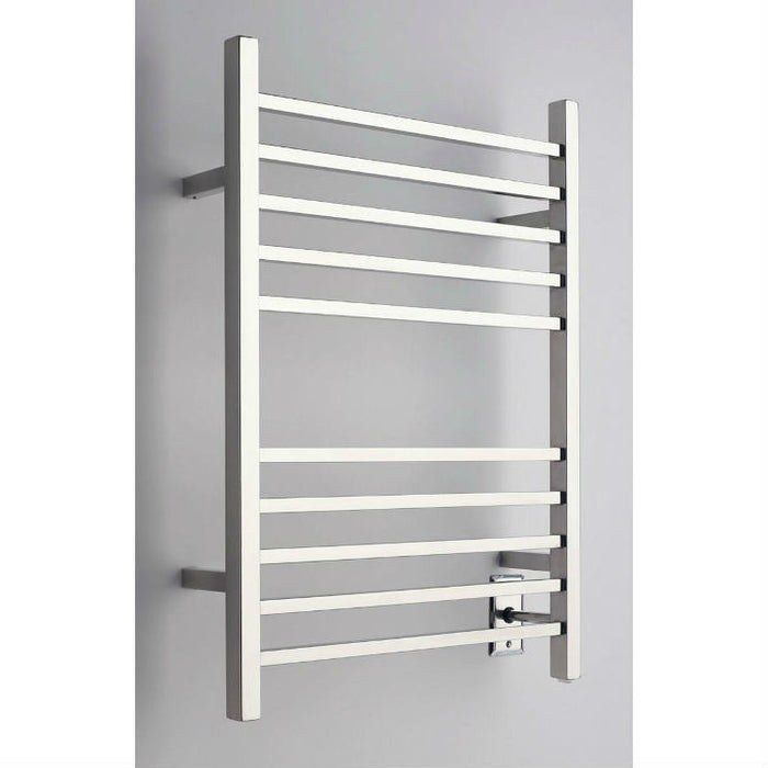 Amba Products Radiant Collection RSWH-P Square Hardwired 10-Bar Towel Warmer - 4.75 x 24.375 x 31.5 in. - Polished Finish