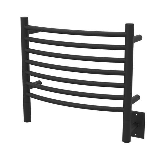 Amba Products Jeeves Collection HCMB Model H Curved 7-Bar Hardwired Towel Warmer - 6.5 x 21.25 x 18.75 in. - Matte Black Finish