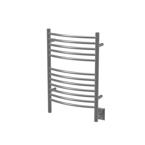 Amba Products Jeeves Collection ECB Model E Curved 12-Bar Hardwired Towel Warmer - 6.5 x 21.25 x 31.75 in. - Brushed Finish