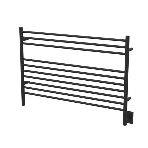 Amba Products Jeeves Collection LSMB Model L Straight 10-Bar Hardwired Towel Warmer - 4.5 x 40.25 x 27.75 in. - Matte Black Finish