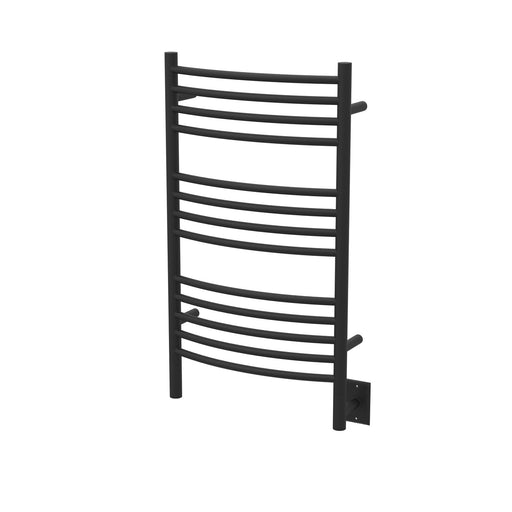 Amba Products Jeeves Collection CCMB Model C Curved 13-Bar Hardwired Towel Warmer - 6.5 x 21.25 x 36.75 in. - Matte Black Finish