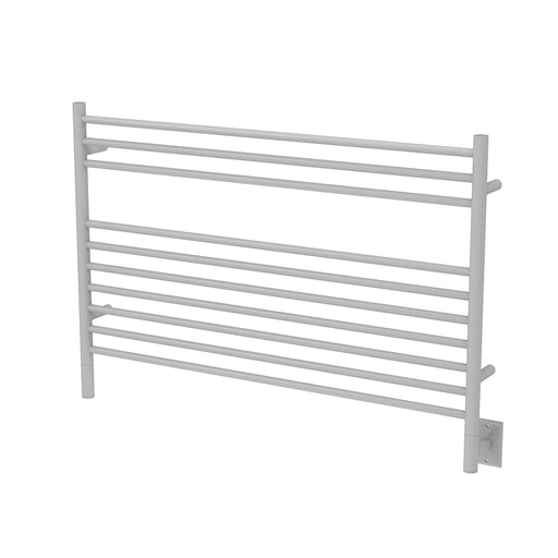 Amba Products Jeeves Collection LSW Model L Straight 10-Bar Hardwired Towel Warmer - 4.5 x 40.25 x 27.75 in. - White Finish