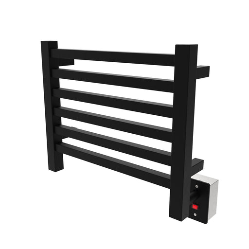 Amba Products Quadro Collection Q2016MB 6-Bar Hardwired Towel Warmer - 4.125 x 21.125 x 18.875 in. - Matte Black Finish