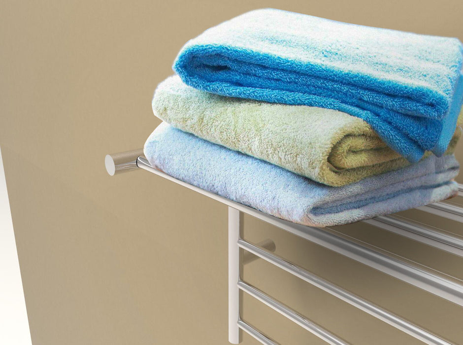 Amba Products Radiant Collection RSH-P Shelf 8-Bar Hardwired Towel Warmer - 14 x 24.375 x 19.125 in. - Polished Finish