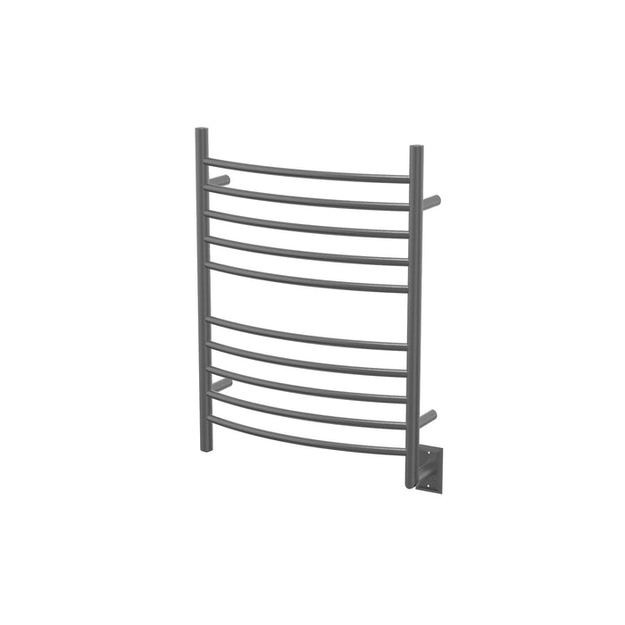 Amba Products Radiant Collection RWH-CB Hardwired Curved 10-Bar Towel Warmer - 4.75 x 24.375 x 33.5 in. - Brushed Finish
