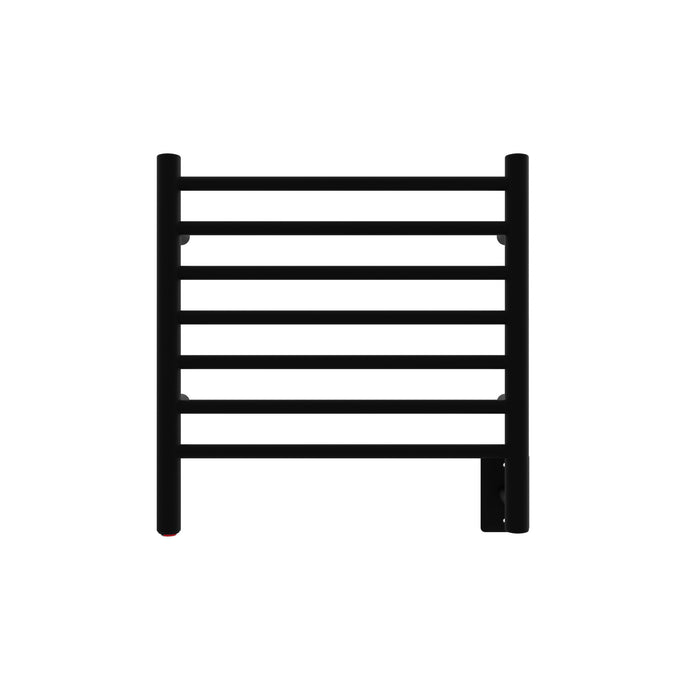 Amba Products Radiant Collection RWHS-SMB Hardwired Small Straight 7-Bar Hardwired Towel Warmer - 4.75 x 20.375 x 21.25 in. - Matte Black Finish