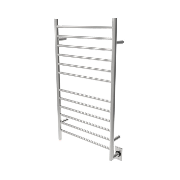 Amba Products Radiant Collection RWHL-SP Hardwired Large Straight 12-Bar Hardwired Towel Warmer - 4.75 x 24.375 x 43 in. - Polished Finish