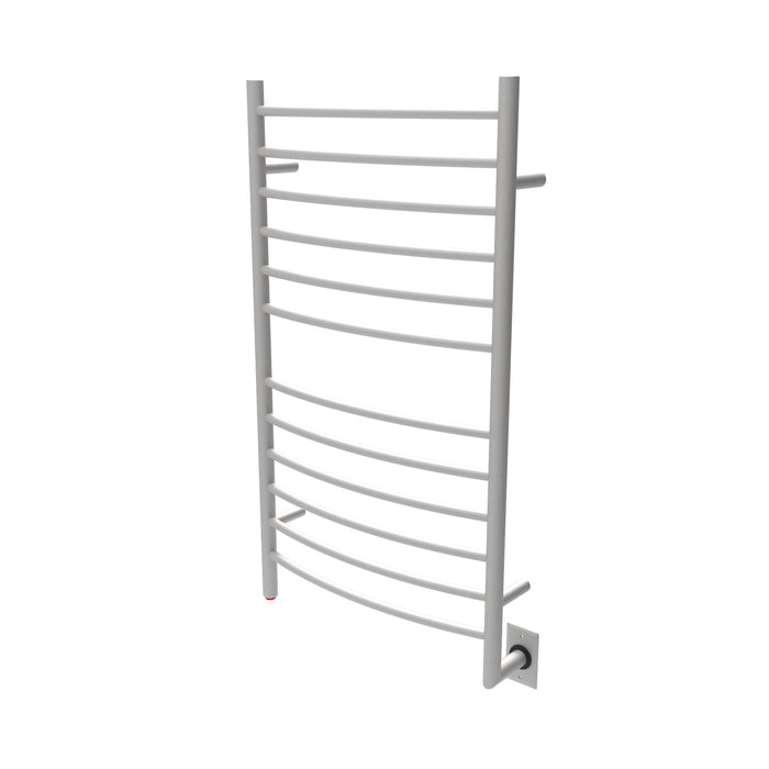 Amba Products Radiant Collection RWHL-CB Hardwired Large Curved 12-Bar Hardwired Towel Warmer - 5.75 x 24.375 x 43 in. - Brushed Finish