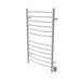 Amba Products Radiant Collection RWHL-CB Hardwired Large Curved 12-Bar Hardwired Towel Warmer - 5.75 x 24.375 x 43 in. - Brushed Finish