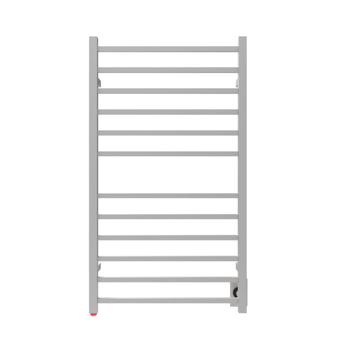 Amba Products Radiant Collection RSWHL-B Square Hardwired Large 12-Bar Hardwired Towel Warmer - 4.75 x 24.375 x 41.375 in. - Brushed Finish