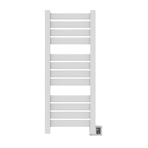 Amba Products Vega Collection V2356W 12-Bar Hardwired Towel Warmer - 3.625 x 26.25 x 57.75 in. - White Finish