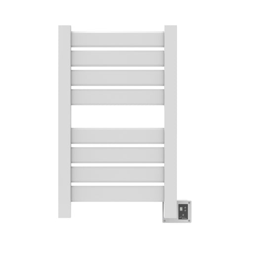 Amba Products Vega Collection V2338W 8-Bar Hardwired Towel Warmer - 3.625 x 26.25 x 39 in. - White Finish