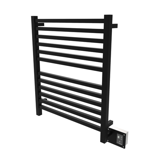Amba Products Quadro Collection Q2833MB 12-Bar Hardwired Towel Warmer - 4.125 x 32.25 x 35.375 in. - Matte Black Finish