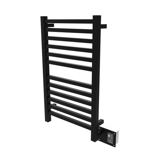 Amba Products Quadro Collection Q2033MB 12-Bar Hardwired Towel Warmer - 4.125 x 24.375 x 35.375 in. - Matte Black Finish