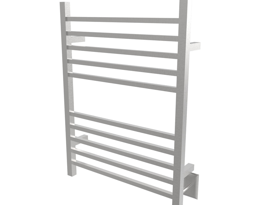Amba Products Radiant Collection RSWH-B Square Hardwired 10-Bar Towel Warmer - 4.75 x 24.375 x 31.5 in. - Brushed Finish