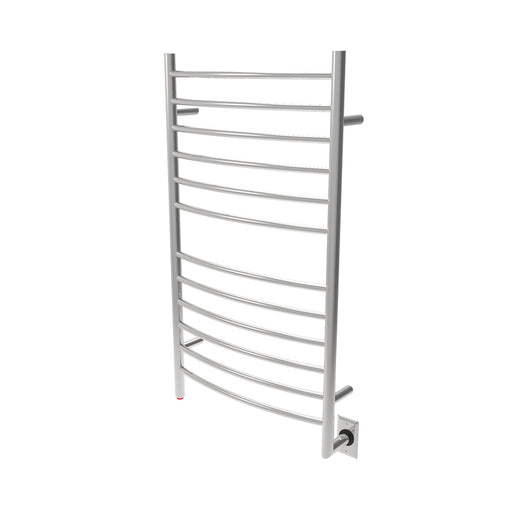 Amba Products Radiant Collection RWHL-CP Hardwired Large Curved 12-Bar Hardwired Towel Warmer - 5.75 x 24.375 x 43 in. - Polished Finish