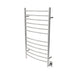 Amba Products Radiant Collection RWHL-CP Hardwired Large Curved 12-Bar Hardwired Towel Warmer - 5.75 x 24.375 x 43 in. - Polished Finish