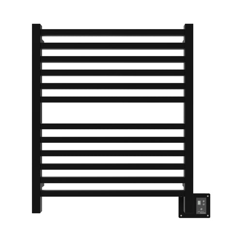 Amba Products Quadro Collection Q2833MB 12-Bar Hardwired Towel Warmer - 4.125 x 32.25 x 35.375 in. - Matte Black Finish