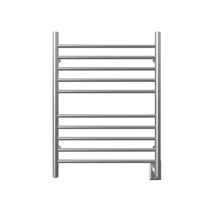 Amba Products Radiant Collection RWH-SB Hardwired Straight 10-Bar Towel Warmer - 4.75 x 24.375 x 33.5 in. - Brushed Finish