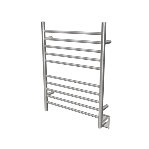 Amba Products Radiant Collection RWH-SB Hardwired Straight 10-Bar Towel Warmer - 4.75 x 24.375 x 33.5 in. - Brushed Finish