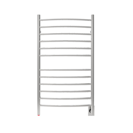 Amba Products Radiant Collection RWHL-CP Hardwired Large Curved 12-Bar Hardwired Towel Warmer - 5.75 x 24.375 x 43 in. - Polished Finish