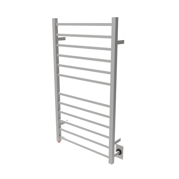 Amba Products Radiant Collection RSWHL-B Square Hardwired Large 12-Bar Hardwired Towel Warmer - 4.75 x 24.375 x 41.375 in. - Brushed Finish