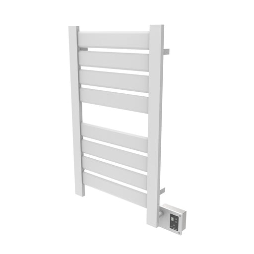 Amba Products Vega Collection V2338W 8-Bar Hardwired Towel Warmer - 3.625 x 26.25 x 39 in. - White Finish