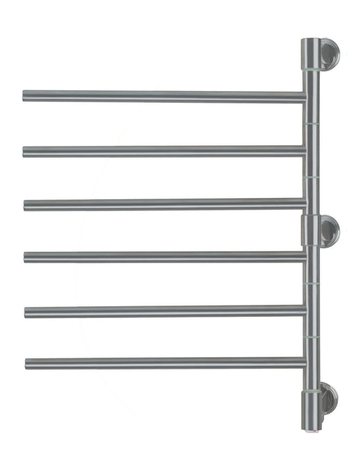 Amba Products Swivel Collection J-D006B Jack 6-Bar Plug-In Towel Warmer - 4.25 x 21.875 x 29.125 in. - Brushed Finish