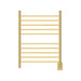 Amba Products Radiant Collection RWH-SPG Hardwired Straight 10-Bar Towel Warmer - 4.75 x 24.375 x 33.5 in. - Polished Gold Finish