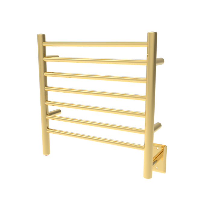Amba Products Radiant Collection RWHS-SPG Hardwired Small Straight 7-Bar Hardwired Towel Warmer - 4.75 x 20.375 x 21.25 in. - Polished Gold Finish