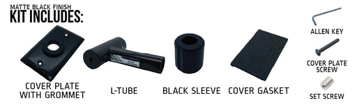Amba Products Jeeves Collection AJ-WRK-MB Wet-Rated Kit - 0.25 x 4.5 x 4.5 in. - Matte Black Finish