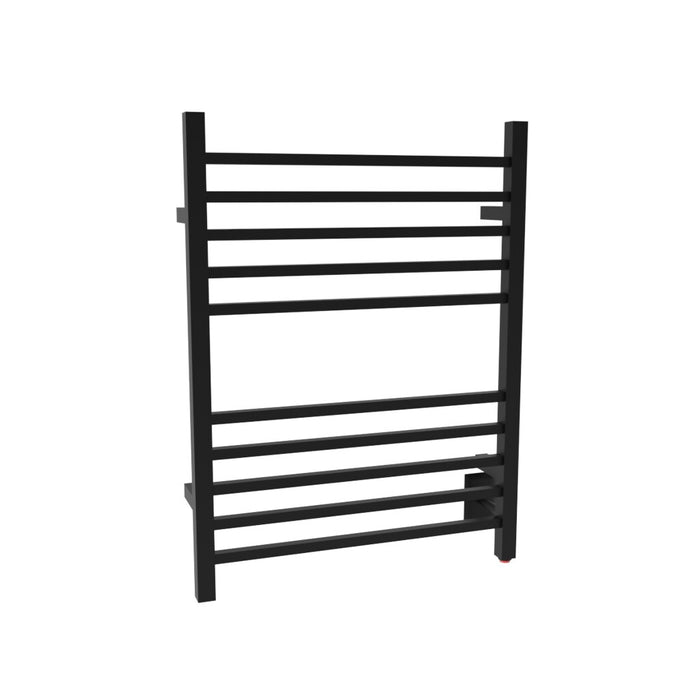 Amba Products Radiant Collection RSWH-MB Square Hardwired 10-Bar Towel Warmer - 4.75 x 24.375 x 31.5 in. - Matte Black Finish