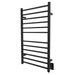 Amba Products Radiant Collection RSWHL-MB Square Hardwired Large 12-Bar Hardwired Towel Warmer - 4.75 x 24.375 x 41.375 in. - Matte Black Finish