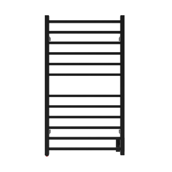 Amba Products Radiant Collection RSWHL-MB Square Hardwired Large 12-Bar Hardwired Towel Warmer - 4.75 x 24.375 x 41.375 in. - Matte Black Finish