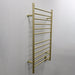 Amba Products Radiant Collection RWHL-SSB Hardwired Large Straight 12-Bar Hardwired Towel Warmer - 4.75 x 24.375 x 43 in. - Satin Brass Finish